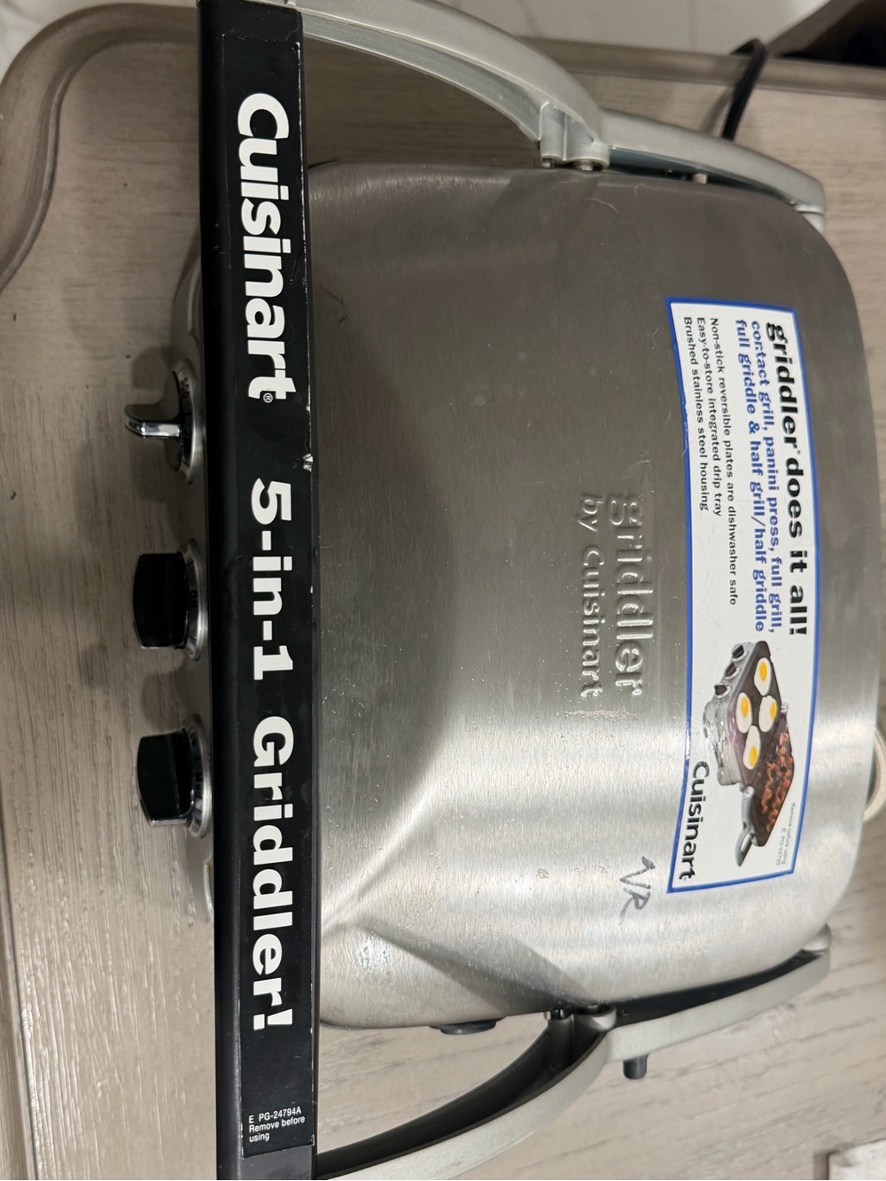 Cuisinart Silver and Black 5-in-1 Griddler
